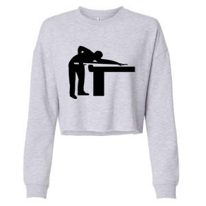 Billiards Player Gift Cropped Pullover Crew