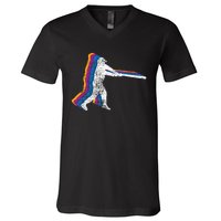 Baseball Player Gift Vintage V-Neck T-Shirt