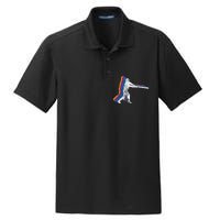 Baseball Player Gift Vintage Dry Zone Grid Polo