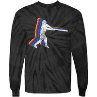 Baseball Player Gift Vintage Tie-Dye Long Sleeve Shirt