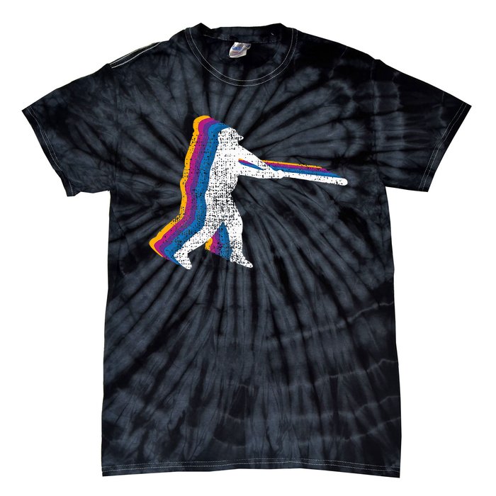 Baseball Player Gift Vintage Tie-Dye T-Shirt