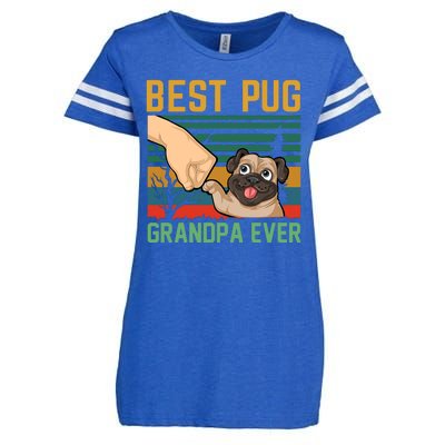 Best Pug Grandpa Ever Enza Ladies Jersey Football T-Shirt