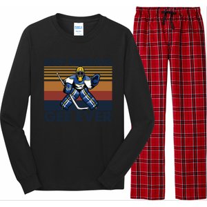 Best Pucking Gee Ever Funny Hockey Grandpa Saying Gift Long Sleeve Pajama Set