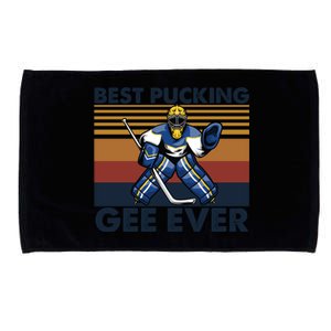 Best Pucking Gee Ever Funny Hockey Grandpa Saying Gift Microfiber Hand Towel