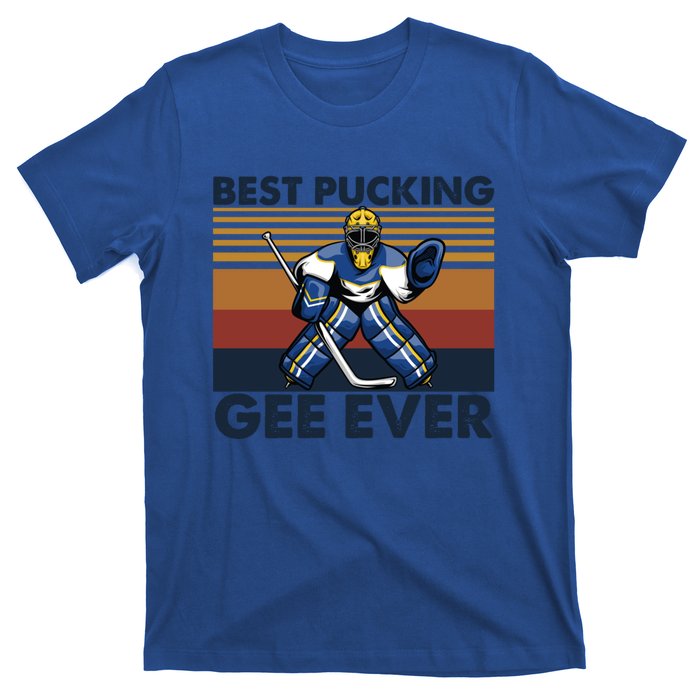 Best Pucking Gee Ever Funny Hockey Grandpa Saying Gift T-Shirt