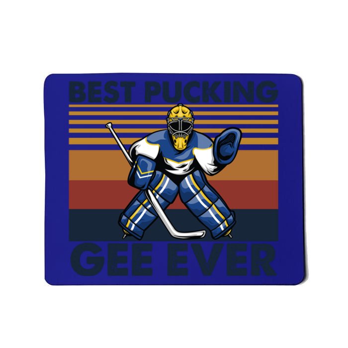 Best Pucking Gee Ever Funny Hockey Grandpa Saying Gift Mousepad