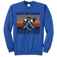 Best Pucking Gee Ever Funny Hockey Grandpa Saying Gift Tall Sweatshirt