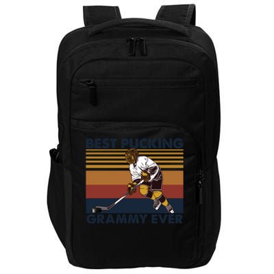 Best Pucking Grammy Ever Funny Hockey Grandma Saying Cute Gift Impact Tech Backpack