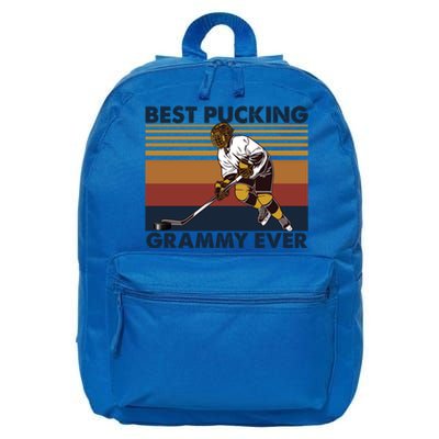 Best Pucking Grammy Ever Funny Hockey Grandma Saying Cute Gift 16 in Basic Backpack