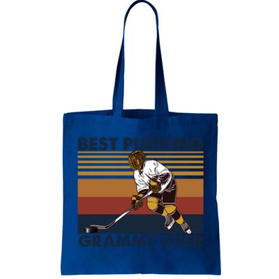 Best Pucking Grammy Ever Funny Hockey Grandma Saying Cute Gift Tote Bag