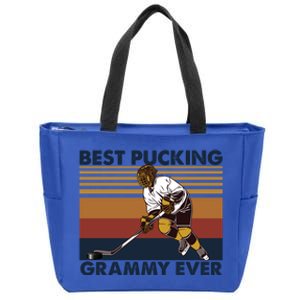 Best Pucking Grammy Ever Funny Hockey Grandma Saying Cute Gift Zip Tote Bag