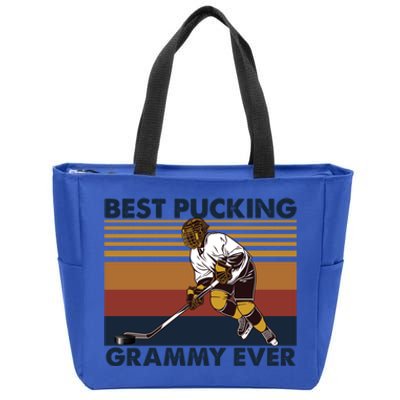 Best Pucking Grammy Ever Funny Hockey Grandma Saying Cute Gift Zip Tote Bag