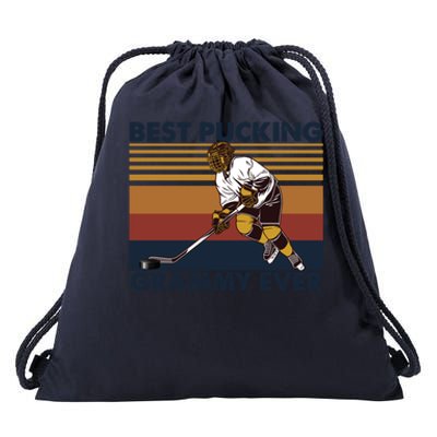 Best Pucking Grammy Ever Funny Hockey Grandma Saying Cute Gift Drawstring Bag