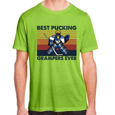 Best Pucking Grampers Ever Funny Hockey Grandpa Saying Gift Adult ChromaSoft Performance T-Shirt