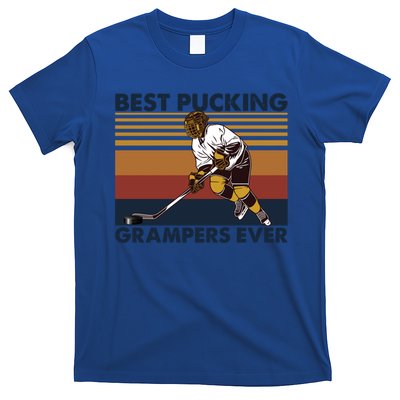 Best Pucking Grampers Ever Funny Hockey Grandpa Saying Gift T-Shirt