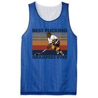 Best Pucking Grampers Ever Funny Hockey Grandpa Saying Gift Mesh Reversible Basketball Jersey Tank