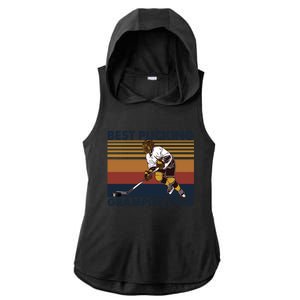 Best Pucking Grampoo Ever Funny Hockey Grandma Saying Gift Ladies PosiCharge Tri-Blend Wicking Draft Hoodie Tank