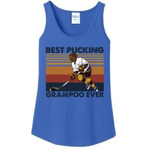 Best Pucking Grampoo Ever Funny Hockey Grandma Saying Gift Ladies Essential Tank