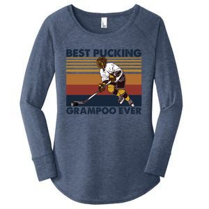 Best Pucking Grampoo Ever Funny Hockey Grandma Saying Gift Women's Perfect Tri Tunic Long Sleeve Shirt