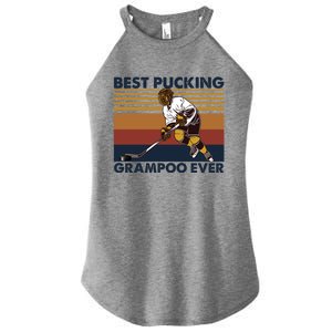 Best Pucking Grampoo Ever Funny Hockey Grandma Saying Gift Women's Perfect Tri Rocker Tank