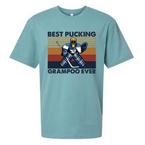 Best Pucking Grampoo Ever Funny Hockey Grandma Saying Gift Sueded Cloud Jersey T-Shirt