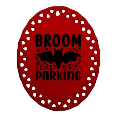 Broom Parking Gift Ceramic Oval Ornament