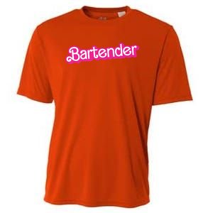 Bartender Pink Graphic Funny Bartender Cooling Performance Crew T-Shirt