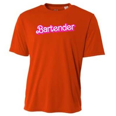 Bartender Pink Graphic Funny Bartender Cooling Performance Crew T-Shirt