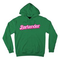 Bartender Pink Graphic Funny Bartender Hoodie