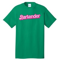 Bartender Pink Graphic Funny Bartender Tall T-Shirt