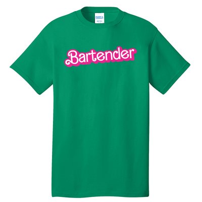 Bartender Pink Graphic Funny Bartender Tall T-Shirt