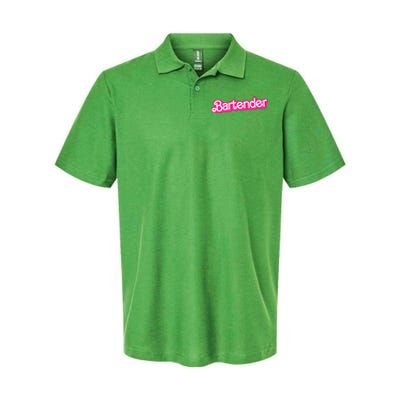 Bartender Pink Graphic Funny Bartender Softstyle Adult Sport Polo