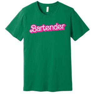 Bartender Pink Graphic Funny Bartender Premium T-Shirt