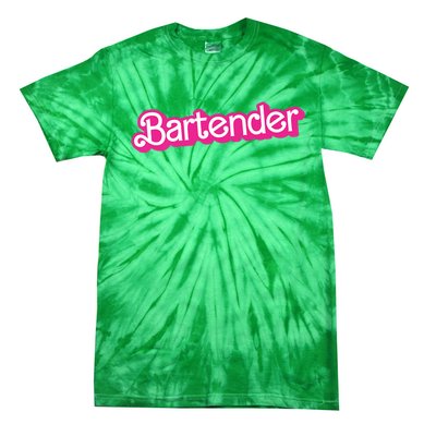 Bartender Pink Graphic Funny Bartender Tie-Dye T-Shirt