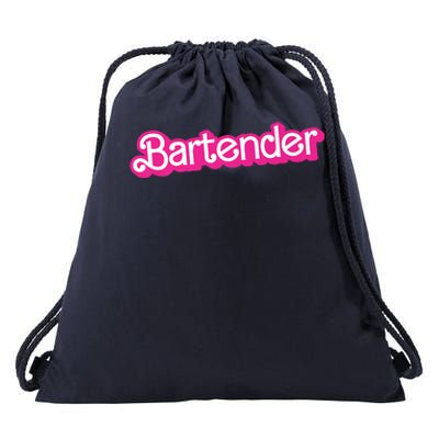 Bartender Pink Graphic Funny Bartender Drawstring Bag