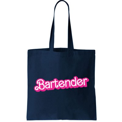 Bartender Pink Graphic Funny Bartender Tote Bag