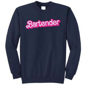 Bartender Pink Graphic Funny Bartender Tall Sweatshirt