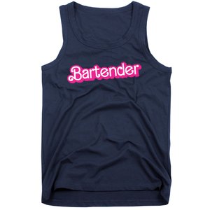 Bartender Pink Graphic Funny Bartender Tank Top