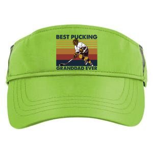 Best Pucking Granddad Ever Funny Hockey Grandpa Saying Cute Gift Adult Drive Performance Visor