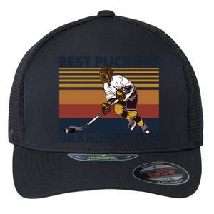 Best Pucking Granddad Ever Funny Hockey Grandpa Saying Cute Gift Flexfit Unipanel Trucker Cap