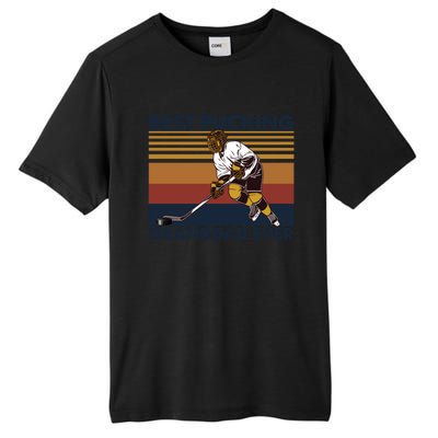 Best Pucking Granddad Ever Funny Hockey Grandpa Saying Cute Gift Tall Fusion ChromaSoft Performance T-Shirt