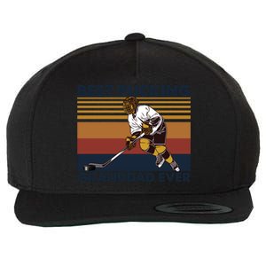 Best Pucking Granddad Ever Funny Hockey Grandpa Saying Cute Gift Wool Snapback Cap