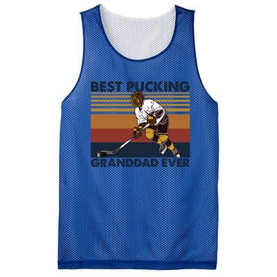 Best Pucking Granddad Ever Funny Hockey Grandpa Saying Cute Gift Mesh Reversible Basketball Jersey Tank