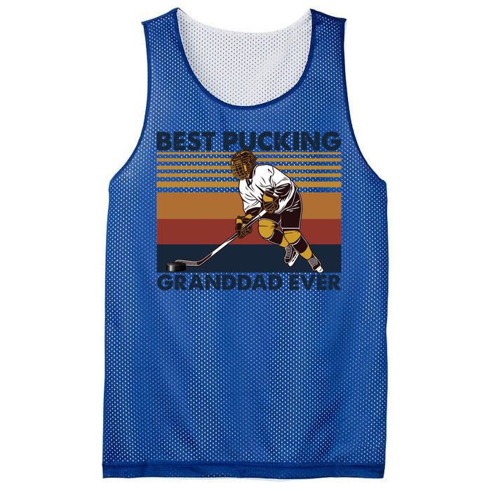 Best Pucking Granddad Ever Funny Hockey Grandpa Saying Cute Gift Mesh Reversible Basketball Jersey Tank