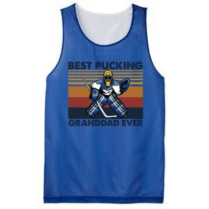 Best Pucking Granddad Ever Funny Hockey Grandpa Saying Gift Mesh Reversible Basketball Jersey Tank