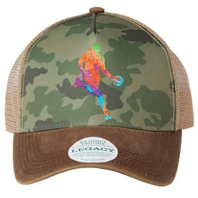 Basketball Player Girl Wo Girl Basketball Legacy Tie Dye Trucker Hat