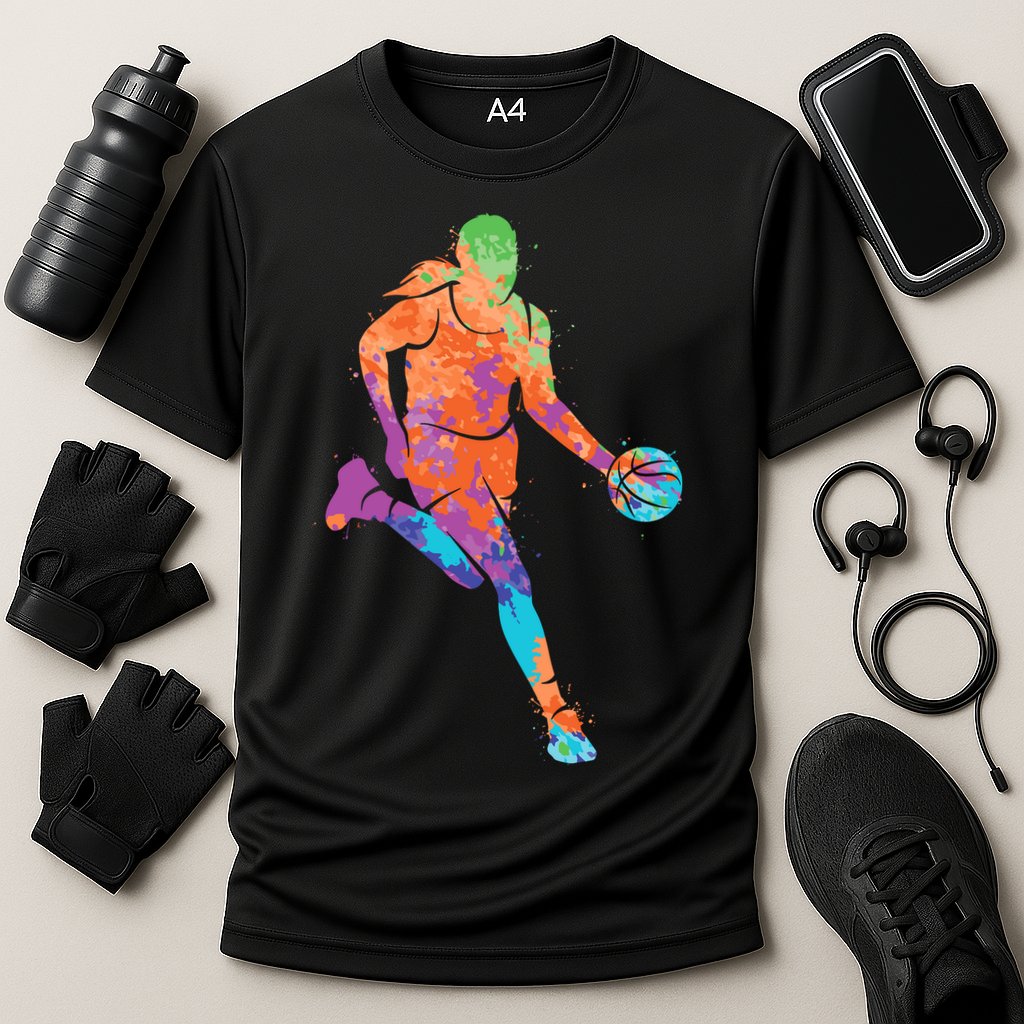 Basketball Player Girl Wo Girl Basketball Cooling Performance Crew T-Shirt