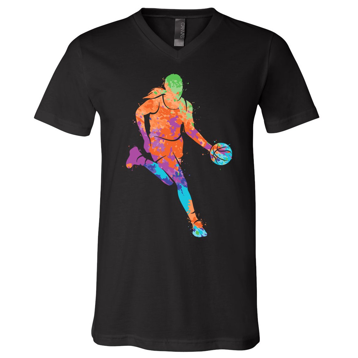 Basketball Player Girl Wo Girl Basketball V-Neck T-Shirt