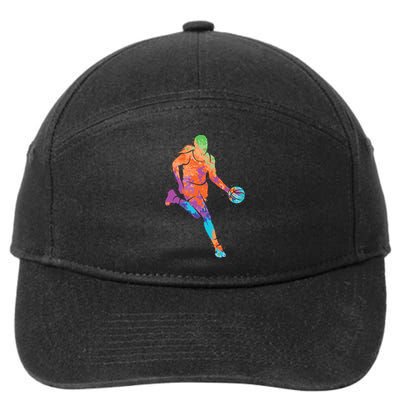 Basketball Player Girl Wo Girl Basketball 7-Panel Snapback Hat