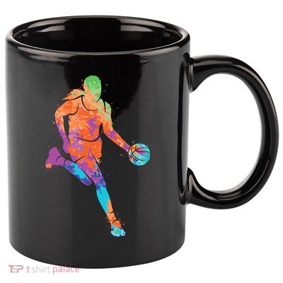 Basketball Player Girl Wo Girl Basketball 11oz C Handle Ceramic Mug